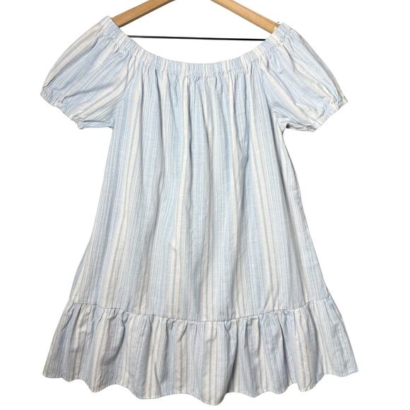 Planet Gold 100% Cotton Mini Summer Floral Dress Blue White Women Juniors XL - Picture 1 of 11